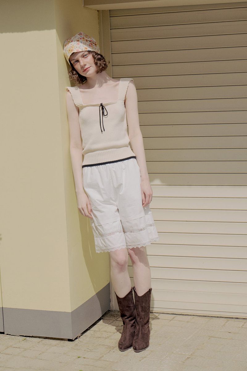 Morie sleeveless knit_cream