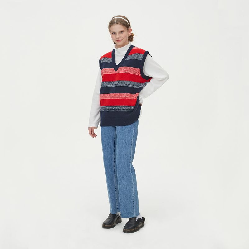 BLONDNINE(ブロンドナイン)の「CASHLIKE BLENDED KNIT VEST_RED(Tops)」