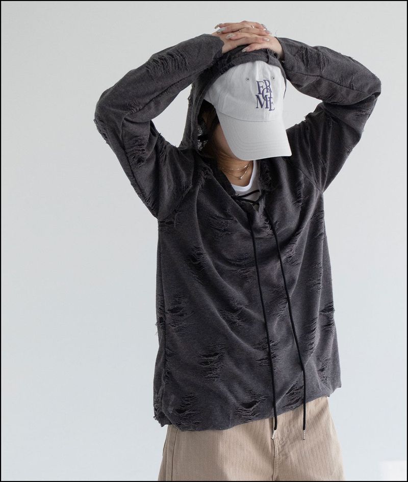 un:tyl（オンタイル）の「dedd damage knit hoodie（Tops）」