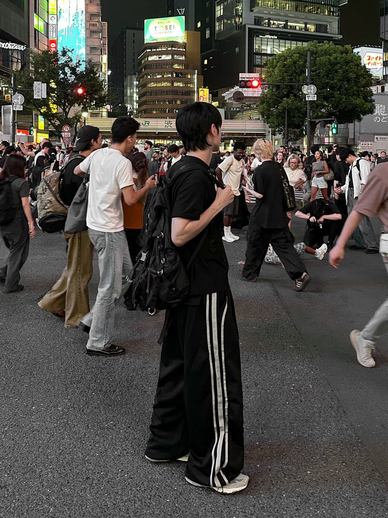 CITY SILVER TRACK WIDE PANTS