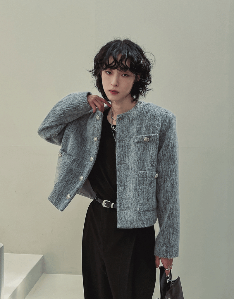 2PLAN（ツープラン）の「ジョイボタンモヘアクロップジャケット (2 color)（Jackets/Outerwear）」