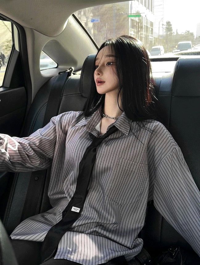 Silk Stripe Classic Shirt