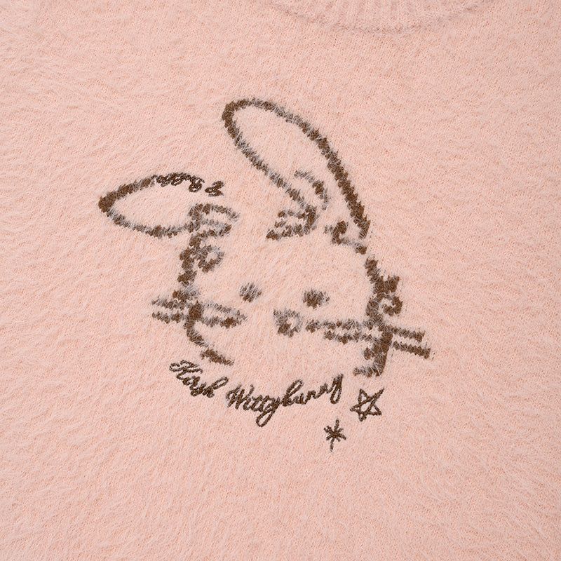 WITTY BUNNY JACQUARD KNIT [PINK]