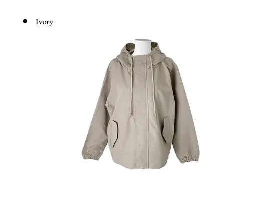 Romon String Hood Pocket Field Jacket