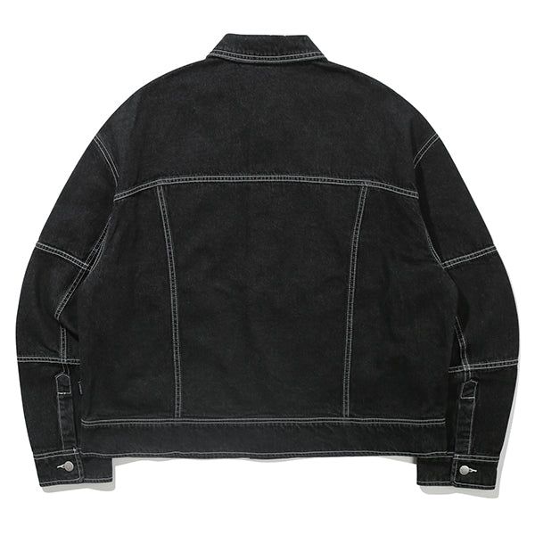 WIDE DENIM JACKET_BLACK