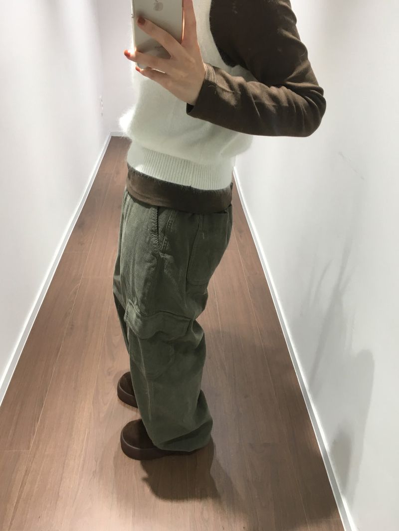 Corduroy Pintuck Cargo Pants (3color)