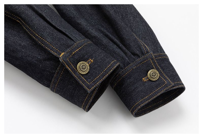 Raw Denim Fitted Work Jacket