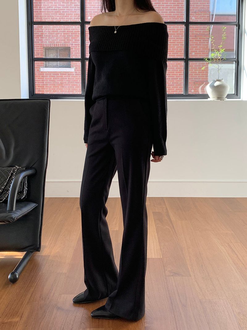 [MADE] [Wool Napping] Winter Warm Long Bootcut Slacks