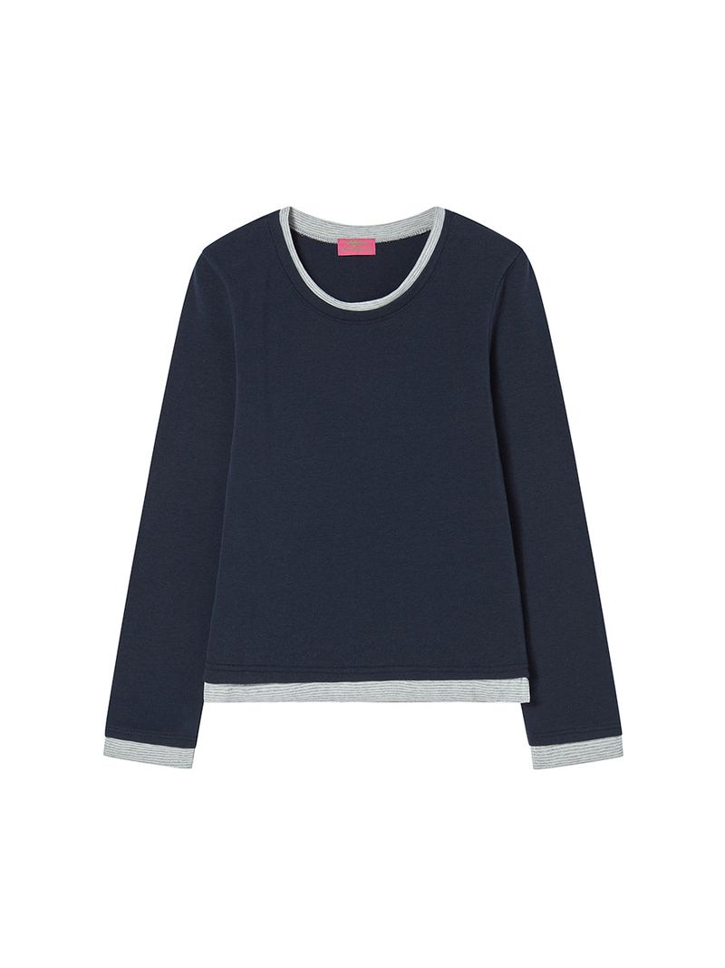 EMBLEM LAYERED L/S NAVY