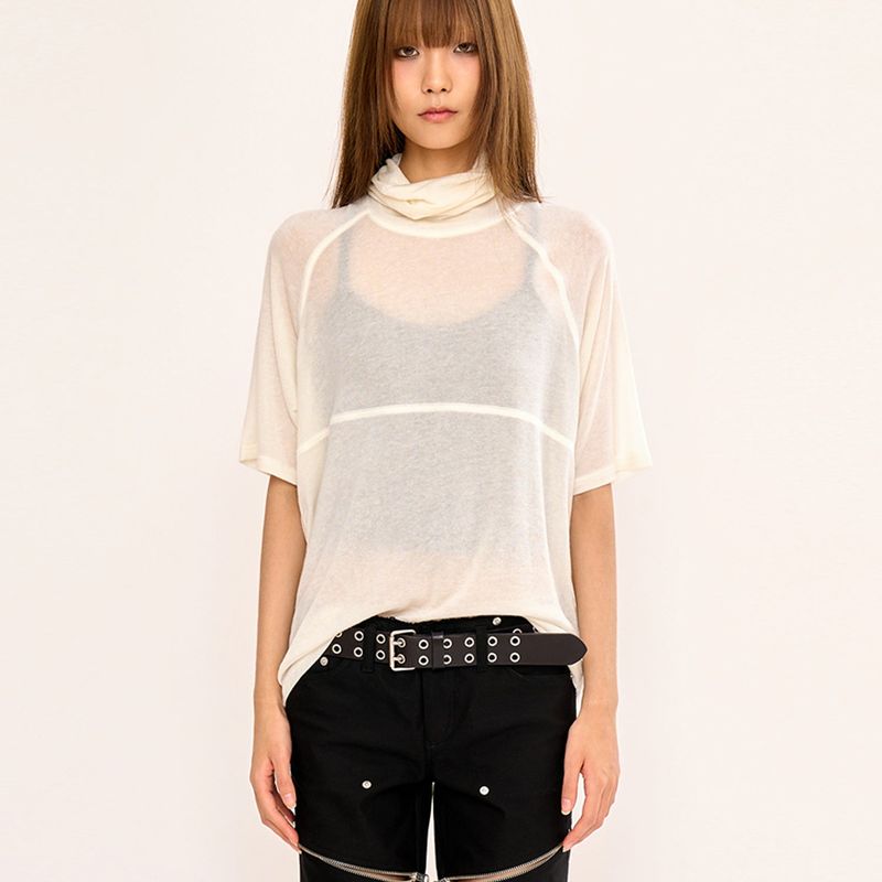 Turtle Neck Top - Ivory