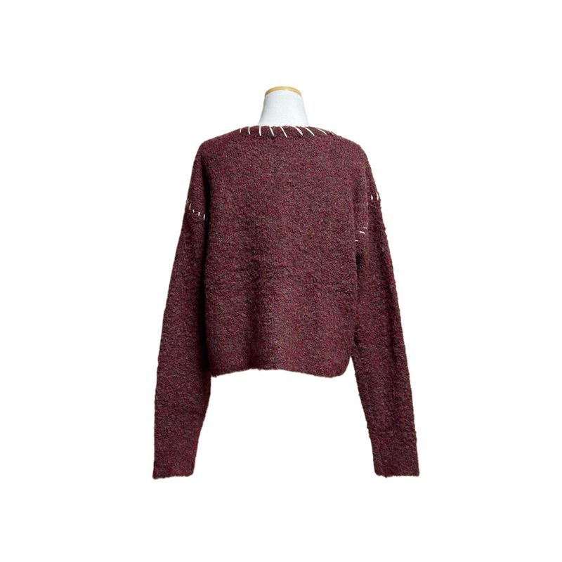 (3color) Mongle Stitch Hairy Loose Cardigan