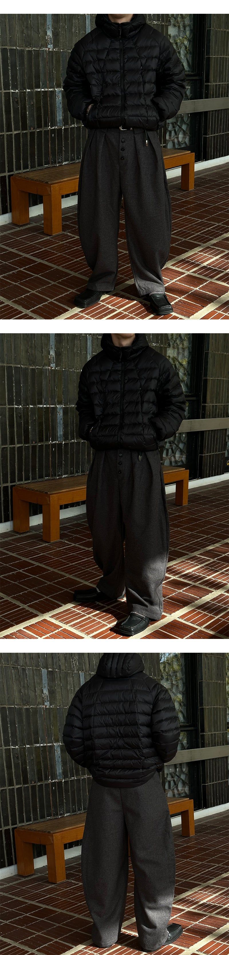 [F/W] Wool curve button pants(2color)