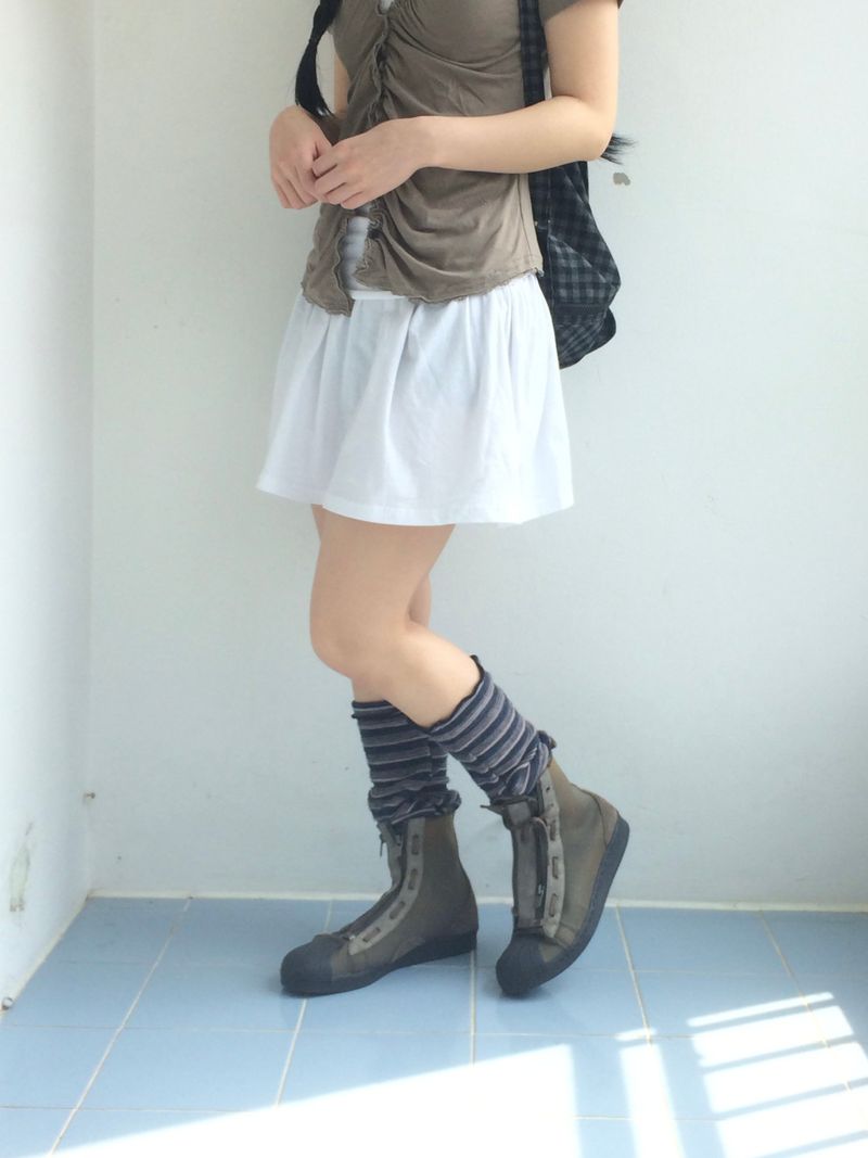 Shirring Flared Dress