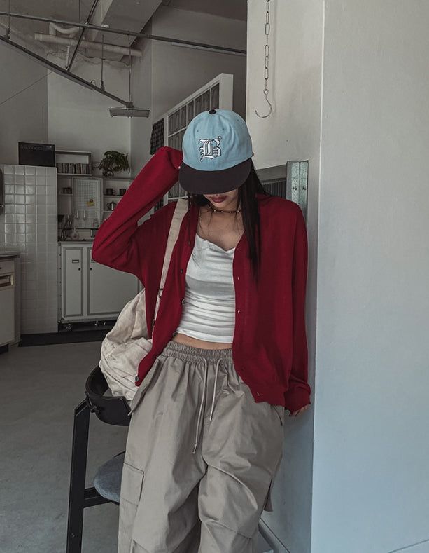 Betty Cotton Color Matching Camp Cap
