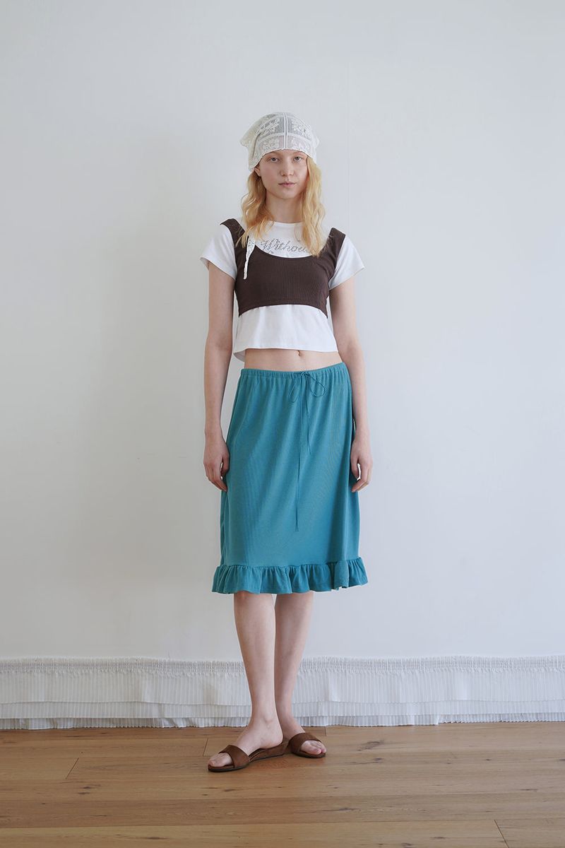 Layered bustier top_brown