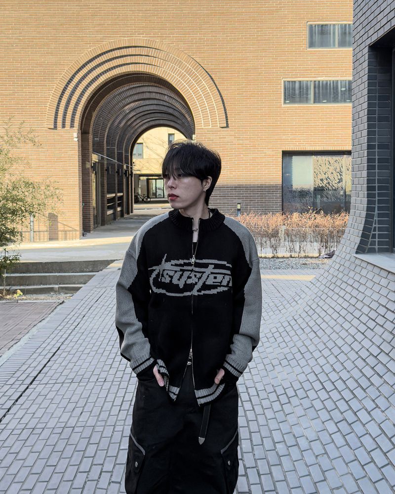 Corel Two-Way Raglan Knit Zip-Up