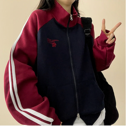 Gling Track Two Way High Neck Zip-Up [Fleece]
