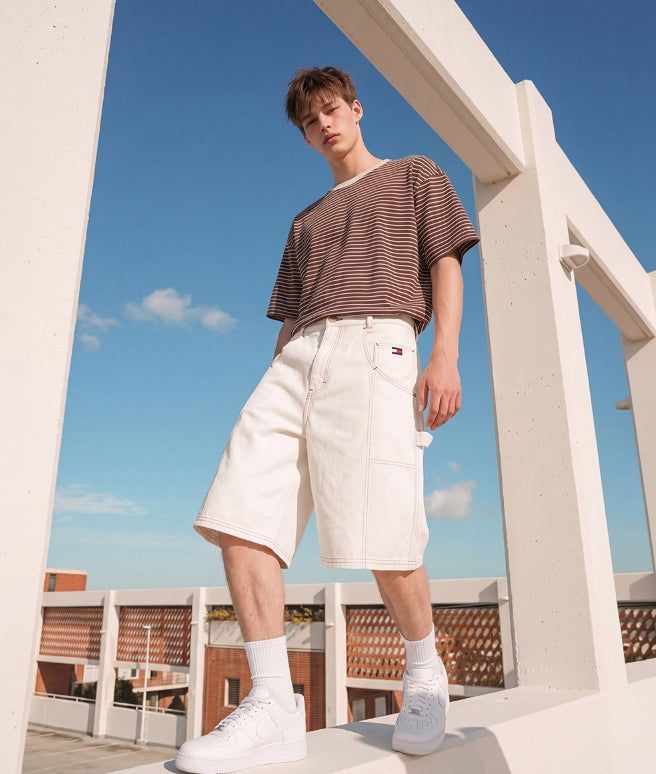 26SS★ Georgette Cool Stripe Short Sleeve T-shirt