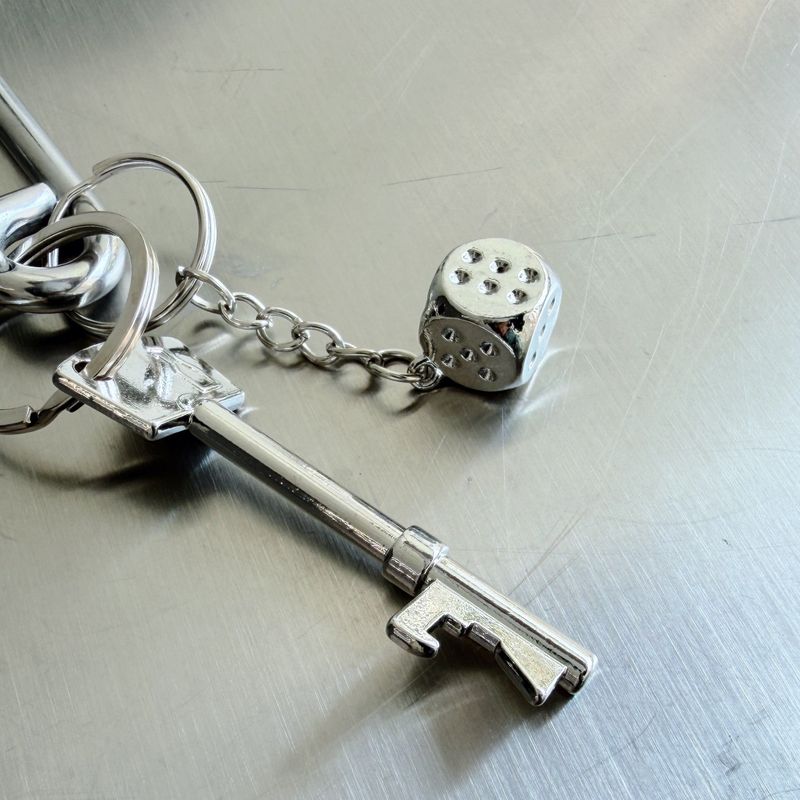 Roll & Key Keychain
