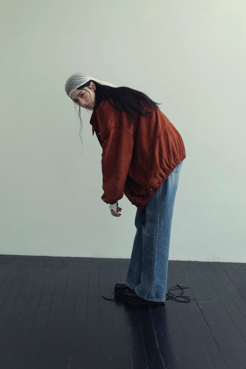 CINNAMON OVER FIT SUEDE JACKET