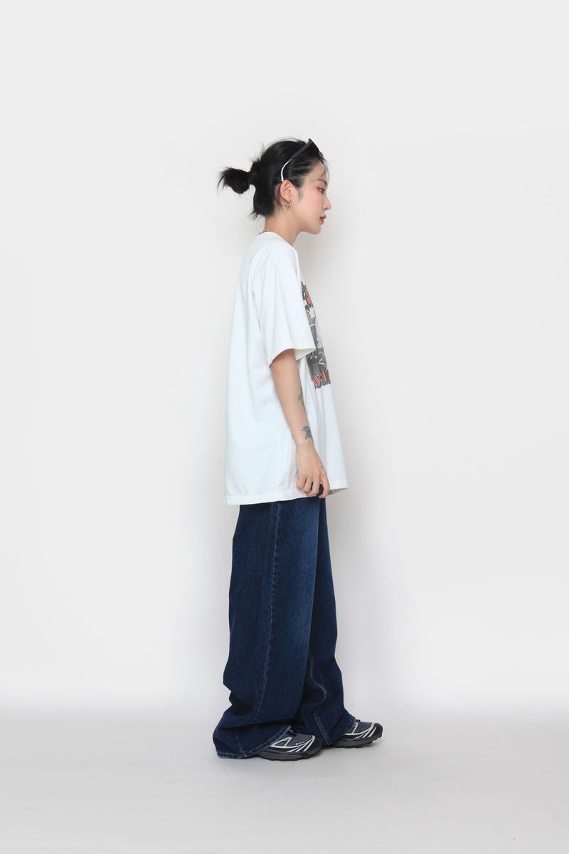 Bizo Snap Wide Denim Pants