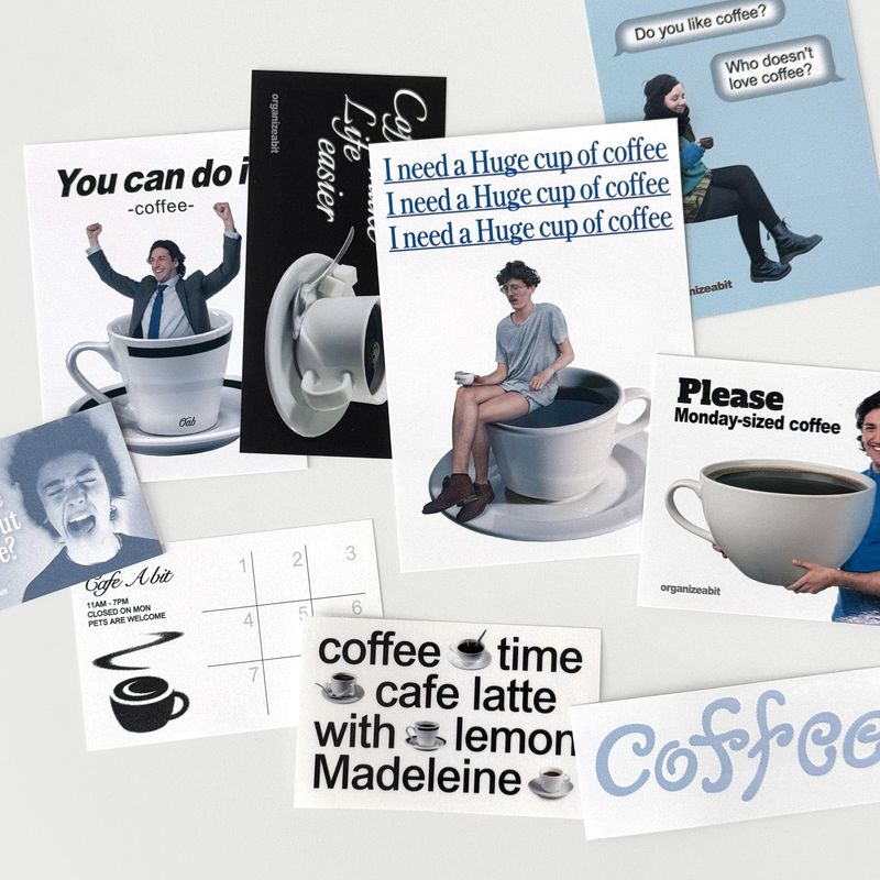 oab coffee pack / scrap sticker set