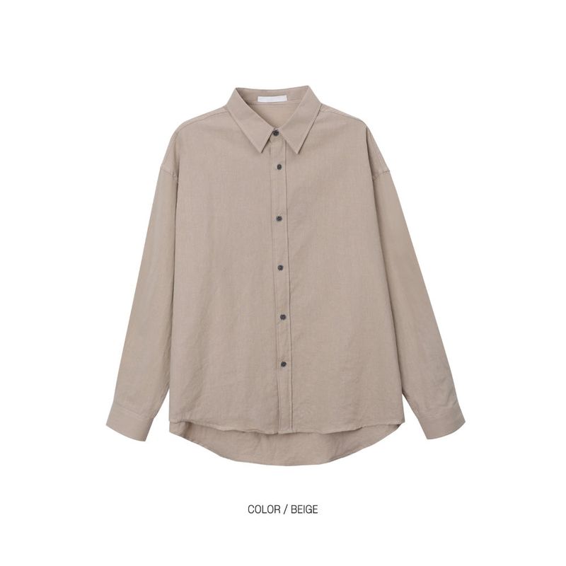LMN マーエッセンシャルリネンセミオーバーシャツ (12 colors)