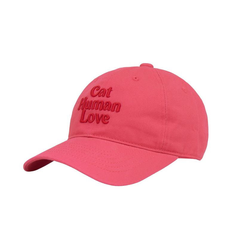 CAT HUMAN LOVE BALL CAP_HOT PINK