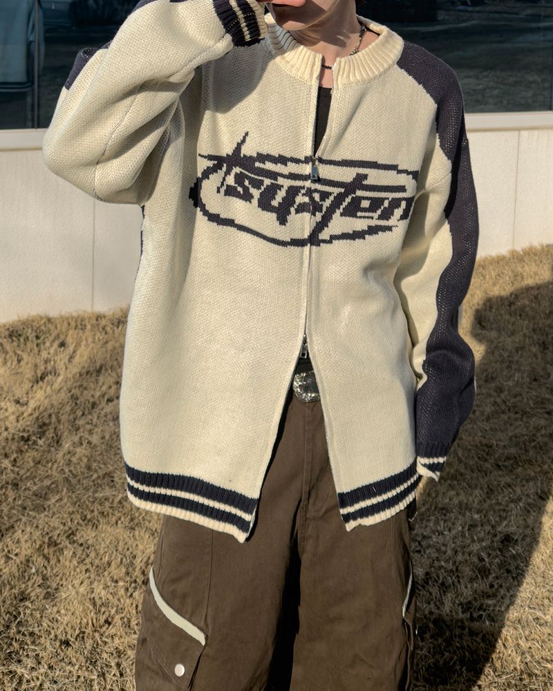 Corel Two-Way Raglan Knit Zip-Up