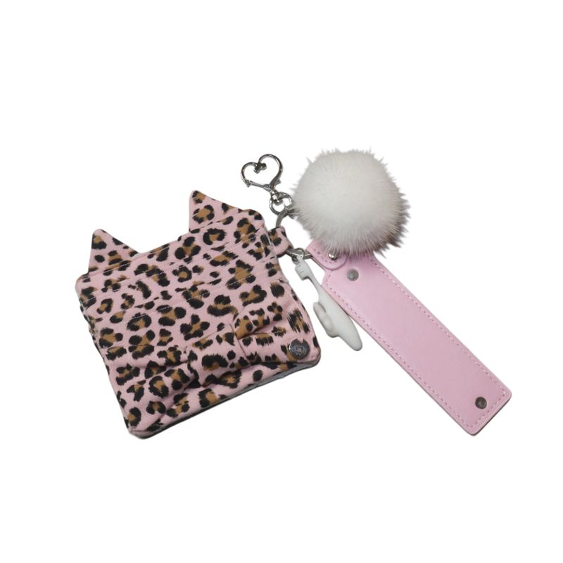 Brush Girl Leopard Wallet (PINK CAT)