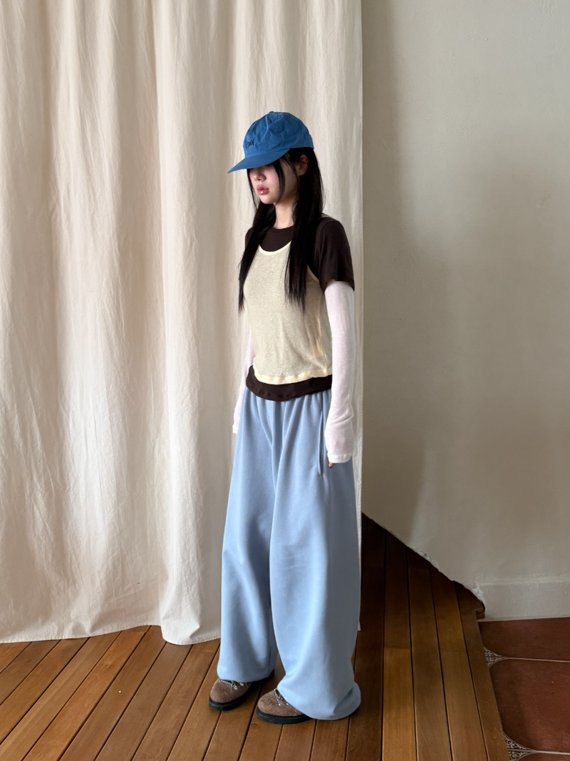 belted sweat pants