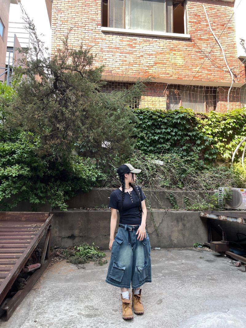 Origin Vintage Cargo Denim Bermuda Pants