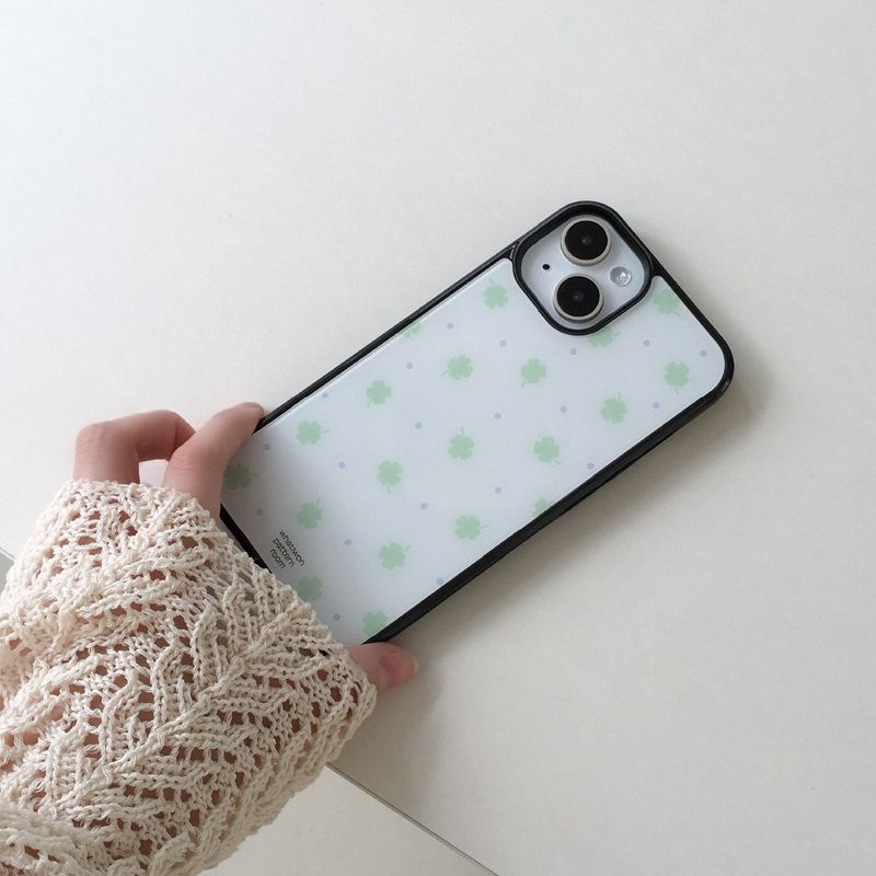 CLOVER DOT GLASS BUMPER CASE (2color)