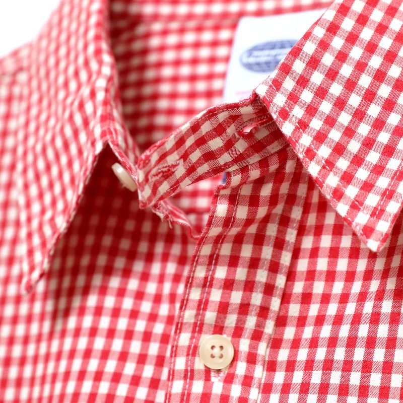 PARAGRAPH CHECK WORK SHIRT - RED