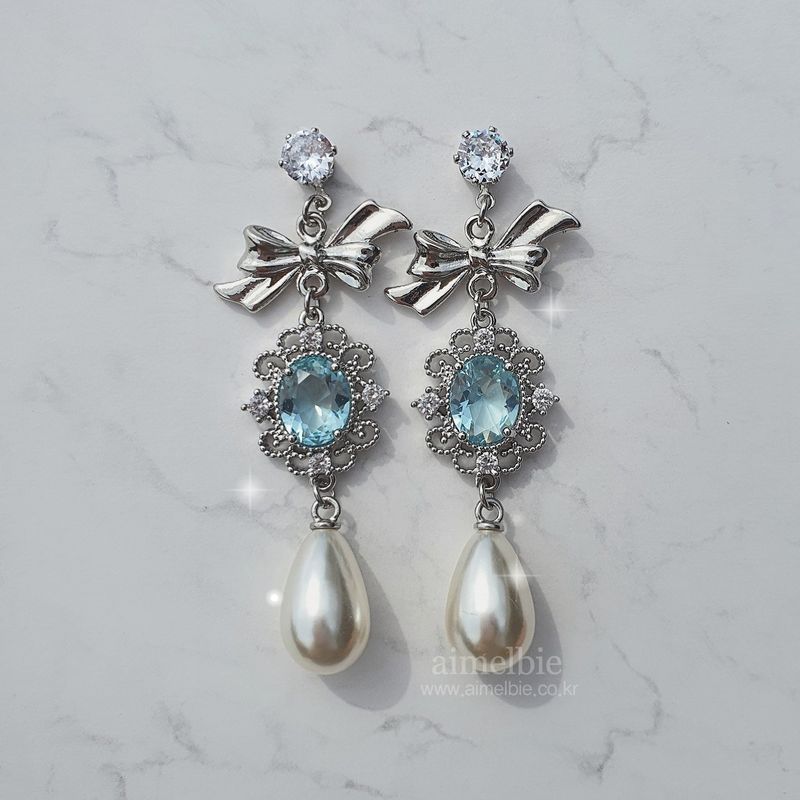 [IVE Wonyoung, Rei Earrings] Aqua Jewel Princess Earring - Fancy Version