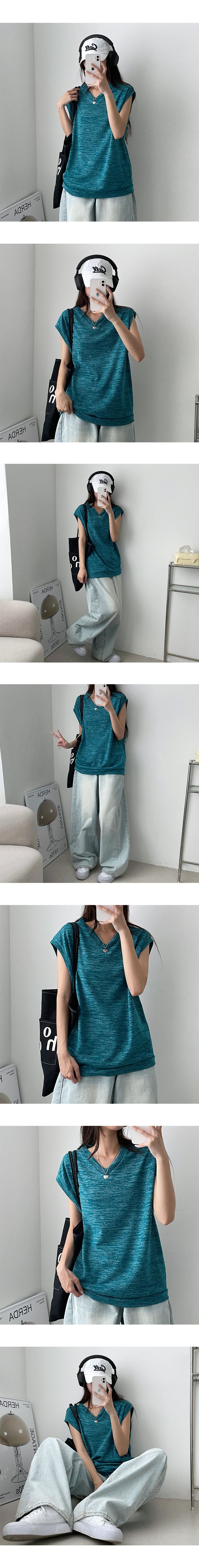 Buddy Linen V-neck Summer Knit Vest