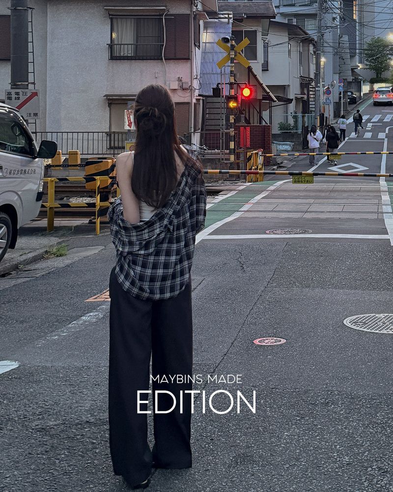 [MADE] Betin see-through checkered shirt