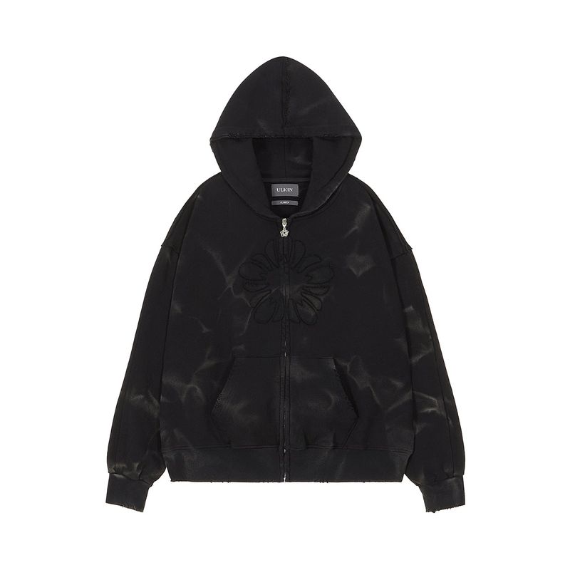 [24SS LSD COLLECTION] MUGUNG Bleach Washed Cotton Hoodie Zip-up