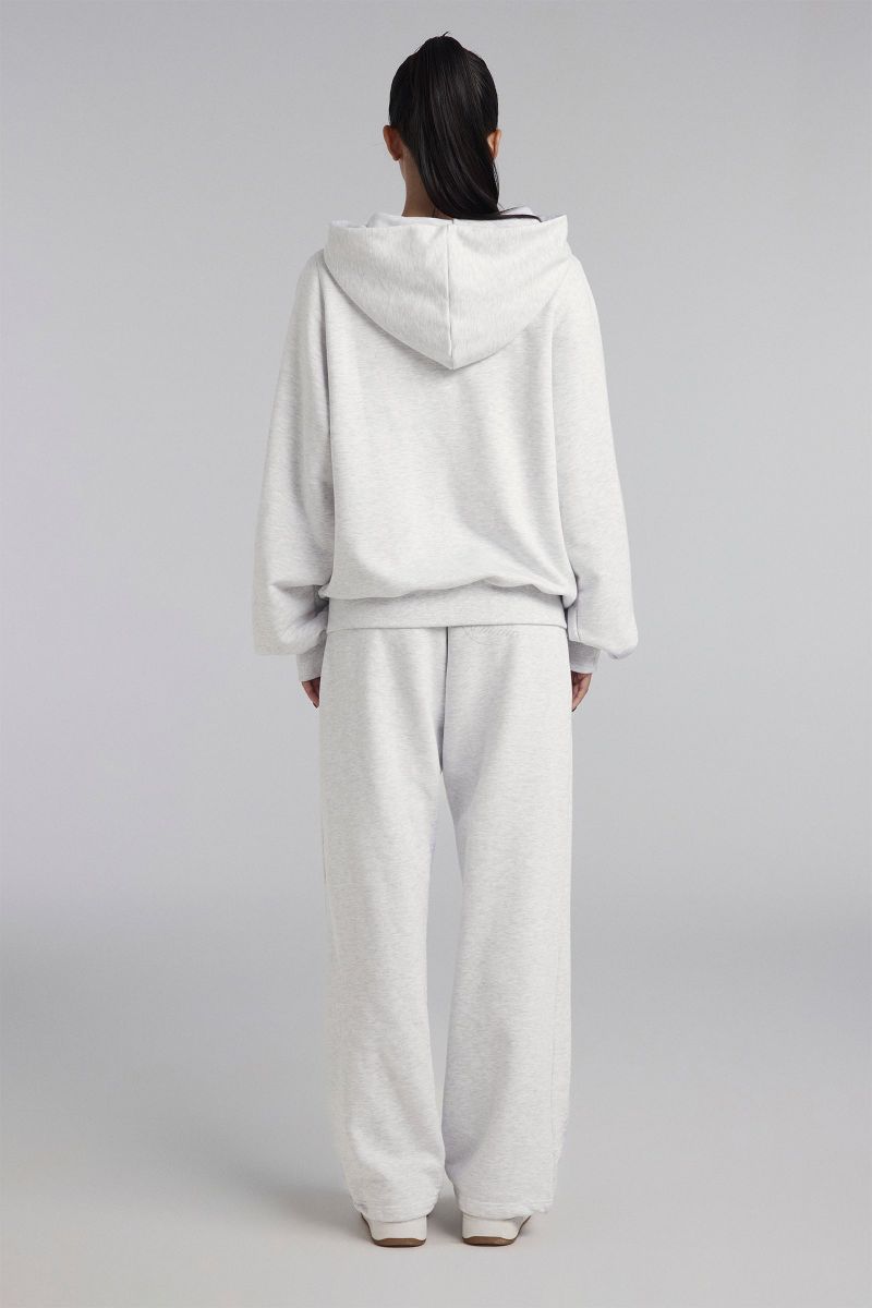 Sheer Romance Relaxed Sweatpants, Gray
