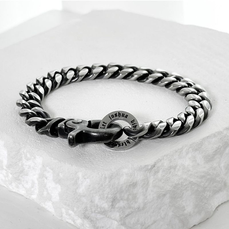 ss-black line L curve bracelet_10mm