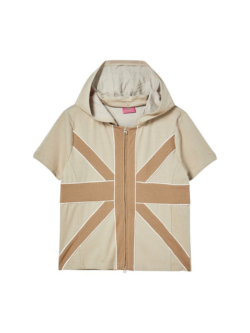CROSS PATCH HOODIE (BEIGE)