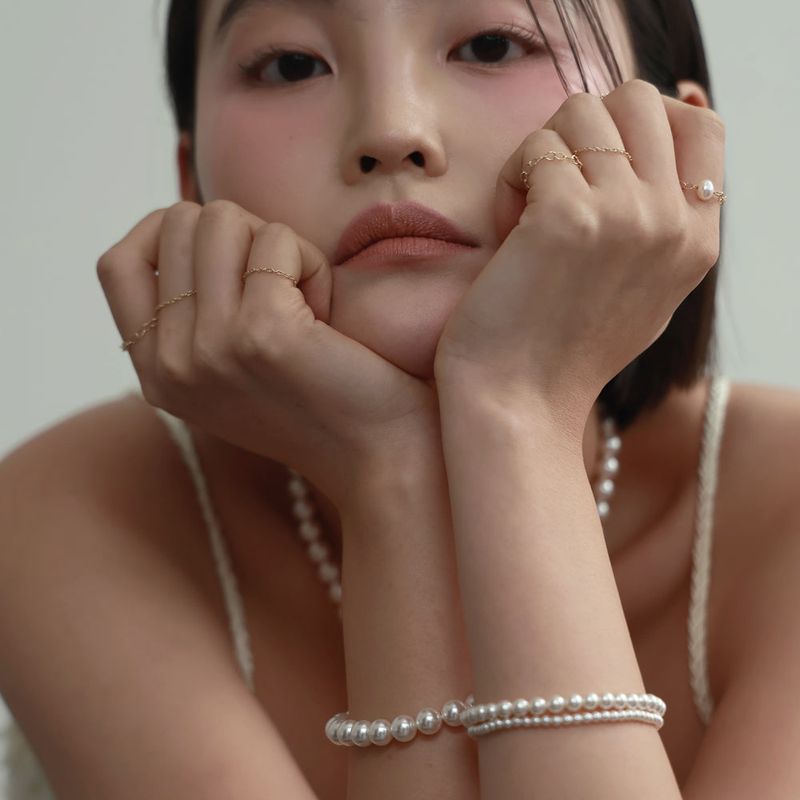 3mm pearl bracelet (L size)