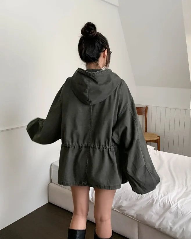 Pint Washed Short Hooded Field Jacket