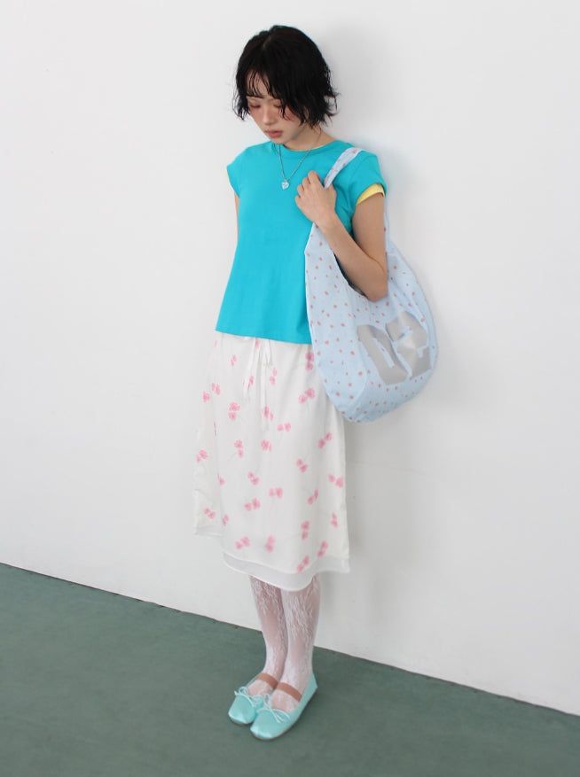 BLOOM LAYERED MIDI SKIRT