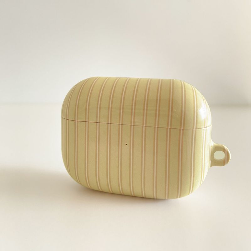 butter yellow glossy hard airpods case