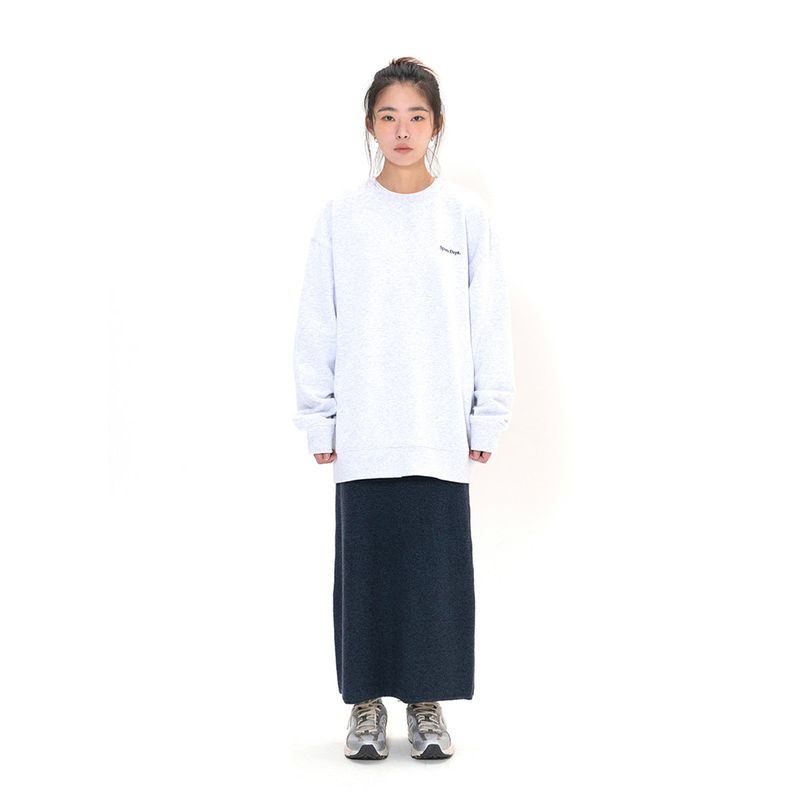 Sport Dept Flocking Logo Sweatshirt - Silver Grey