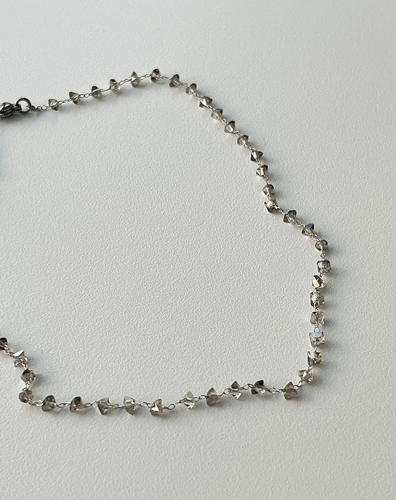 Ice black blue choker