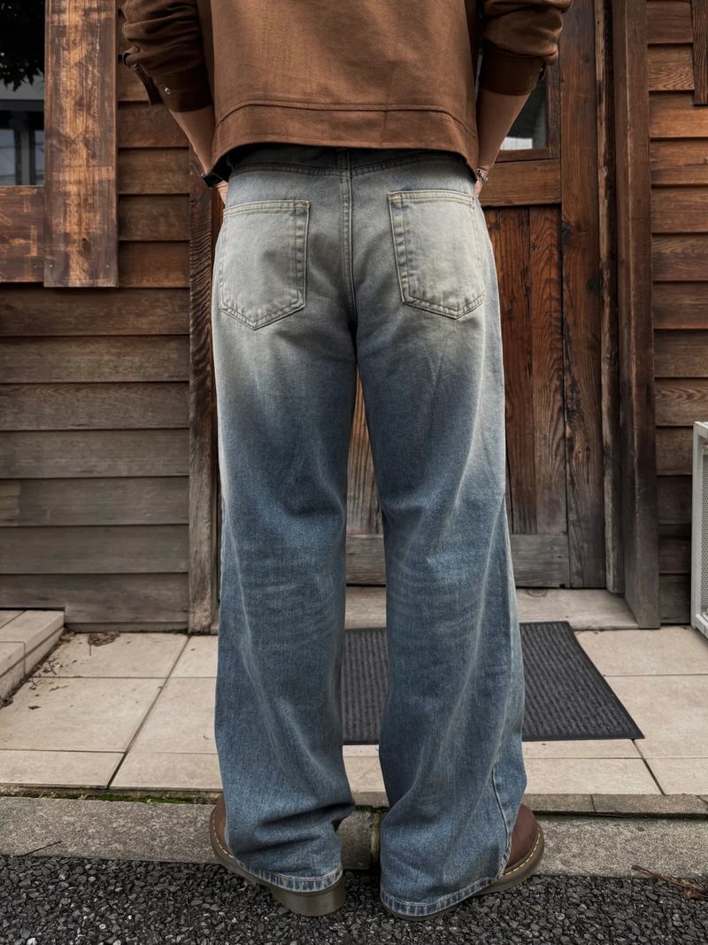 Pure regular denim pants