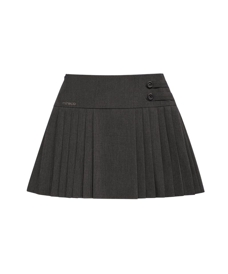 DIAGONAL TWO BUTTON PLEATS SK CHARCOAL