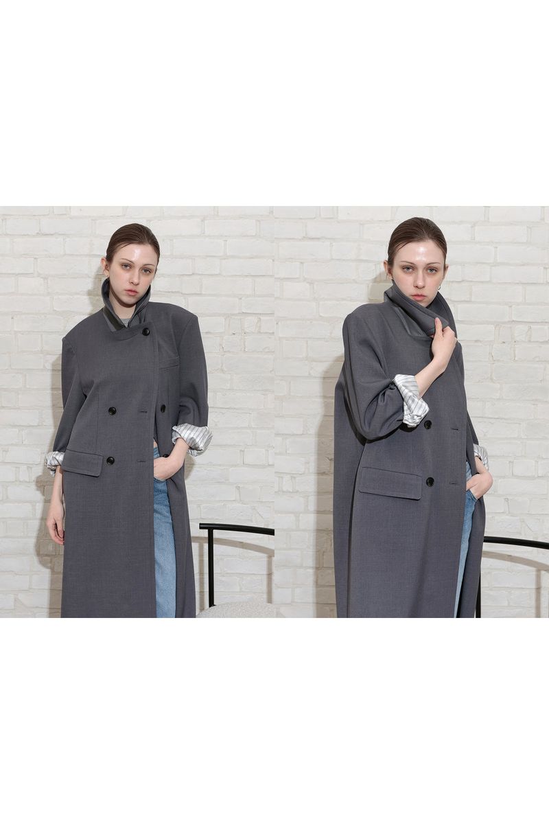 MAXIMAL DOUBLE COAT_GRAY